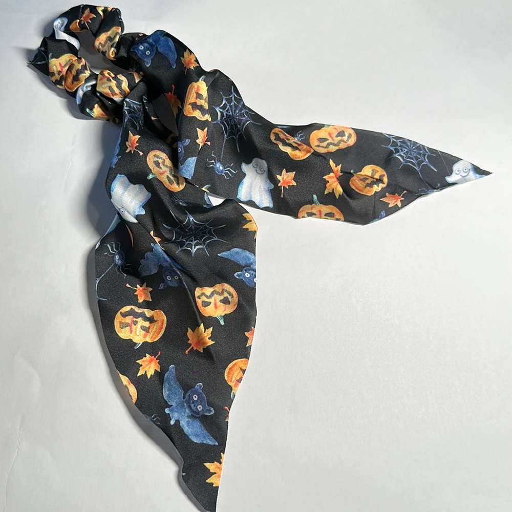 Halloween Print Scarf Hair Tie - #352